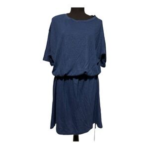 Old Navy Blue Drawstring Mini Dress with Drawstring Sz 2x PTP 24”